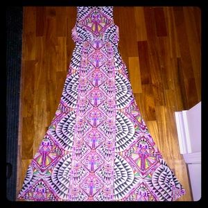 Mara Hoffman cosmic fountain keyhole dress, size 8